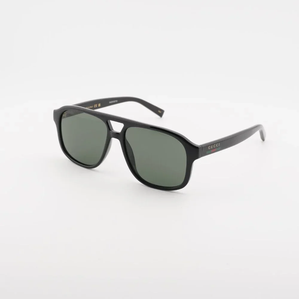 Gucci GG1856S 001 Sunglasses Black Aviator Frame, Grey Lenses
